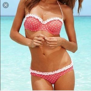 Vs peach polka dot bikini